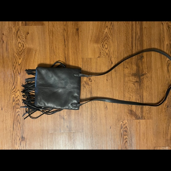 Margot Genuine Leather Black Small Crossbody - Picture 2 of 2